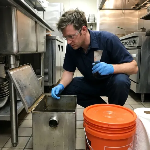 Local grease trap repair by DFM Plumbing, Brandon, MS