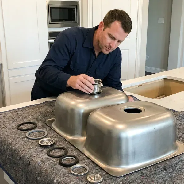 Local kitchen sink installation by DFM Plumbing, Jackson, MS