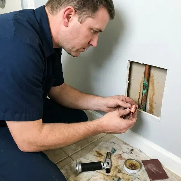 DFM Plumbing technician providing pipe repair in Jackson, MS