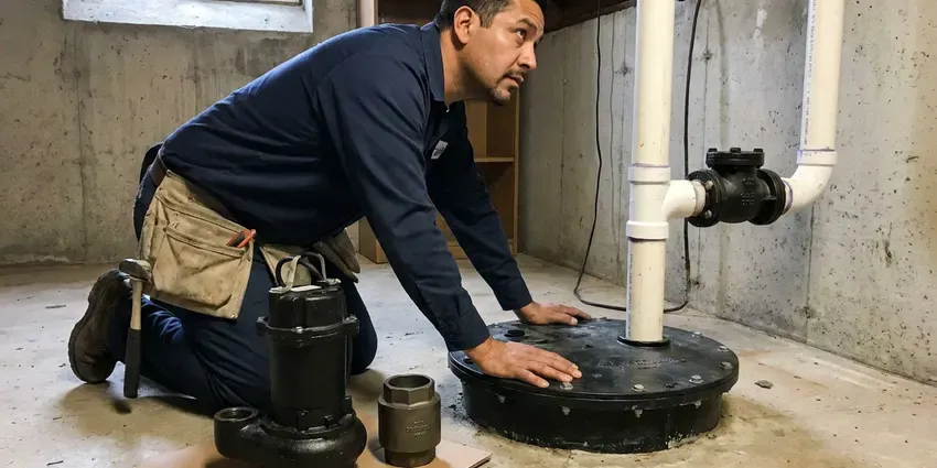 Professional sump pump installation, Jackson