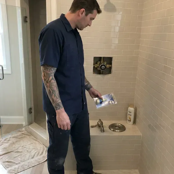DFM Plumbing technician providing shower repair in Jackson, MS
