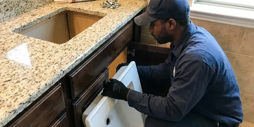 DFM Plumbing technician providing shower replacement in Biloxi