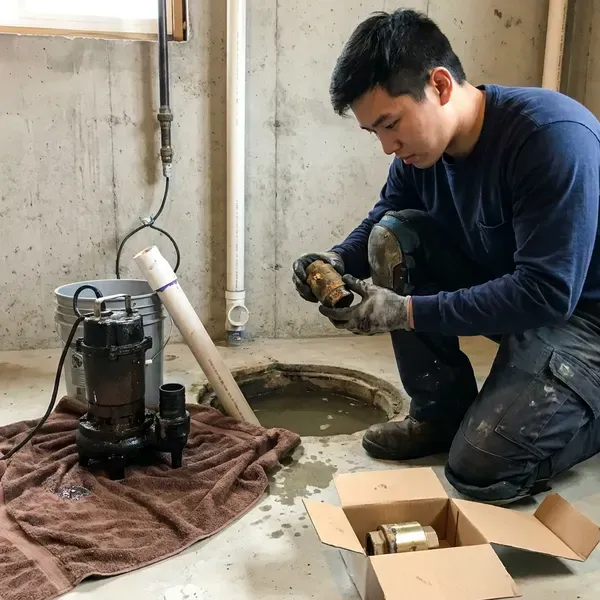 Local sump pump maintenance by DFM Plumbing, Clinton, MS