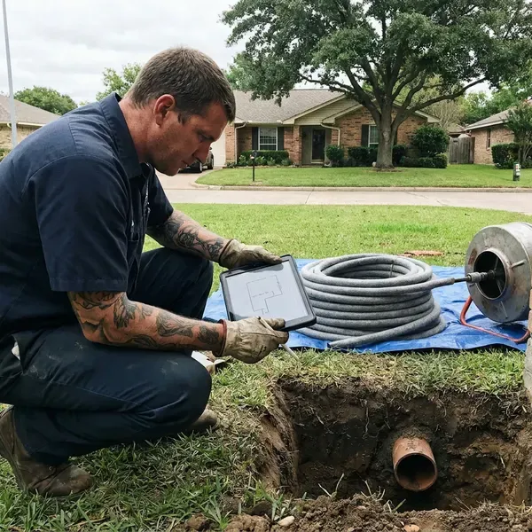 DFM Plumbing technician providing trenchless sewer line repair in Horn Lake, MS